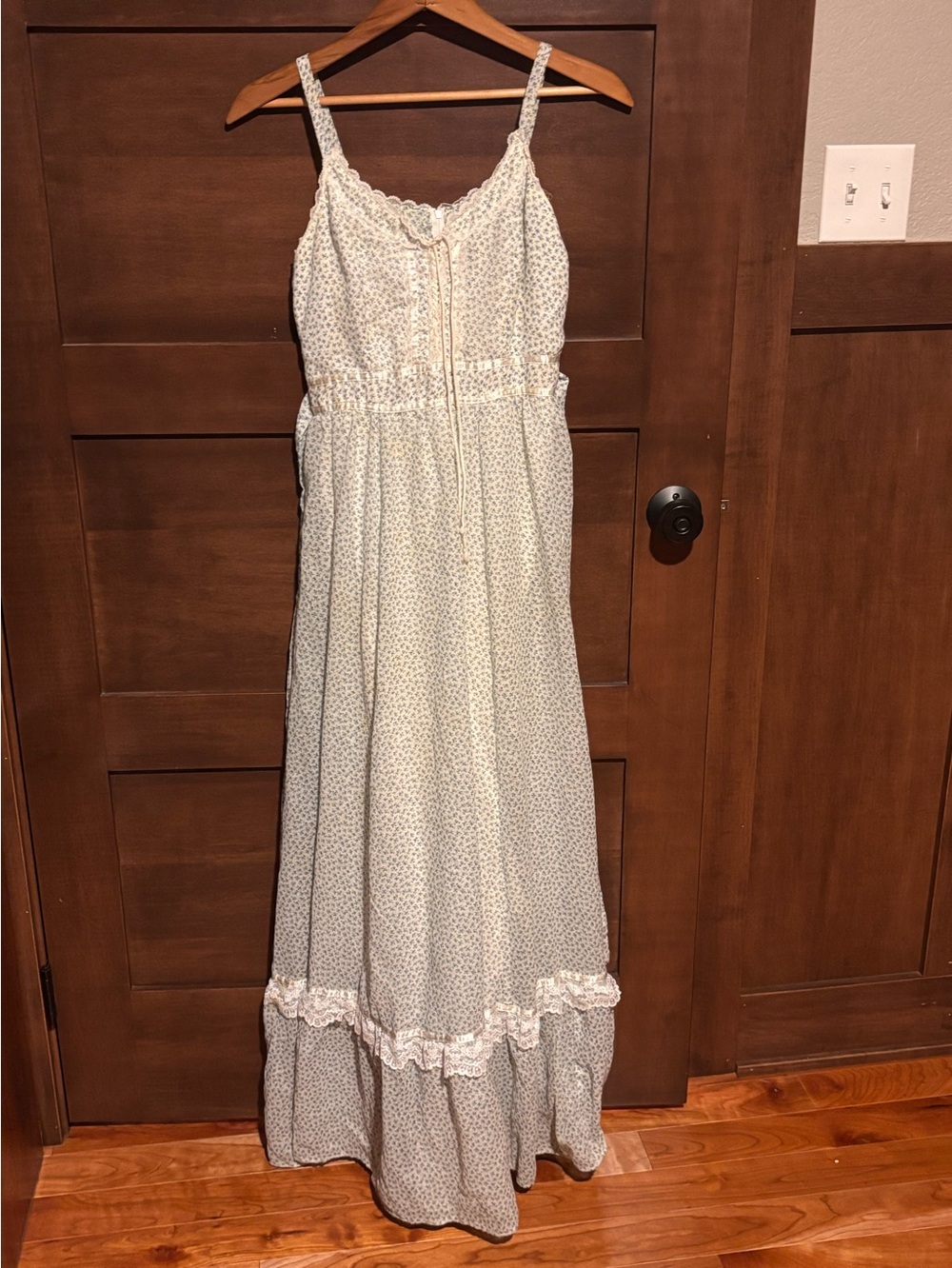 Gunne Sax by Jessica Floral Maxi Dress with Lace & Matching Jacket/Cover up